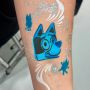 Pochoir de peinture pour visage de chiot bleu