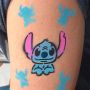 Stitch Tattoo Pochoir de peinture sur visage