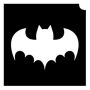 Pochoirs de tatouage pailletés chauve-souris simple (pack de 5)