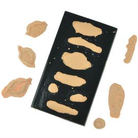 Kryolan Latex Scarmatrix.

Easy to fill with latex, once you have a scar that can be applied on the skin with kryolan mastix.