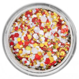 PXP Pressed Chunky Glitter Cream Big Red-Yellow-White 10ml