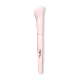 MOIRA Angled Blush Brush – Professional vegan angled makeup brush for cream and powder blush with soft synthetic bristles