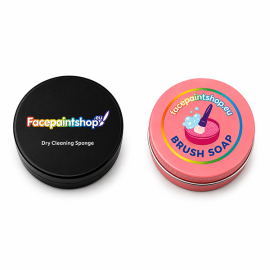 Facepaintshop Brush Soap & Dry Cleaning Sponge Set