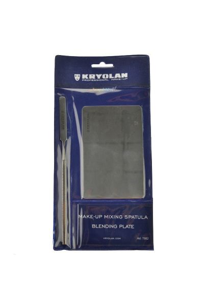 Spatule de maquillage et plaque de mélange