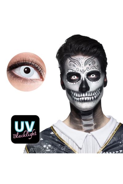 Lentilles de couleur blanche Uv Flash