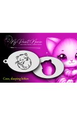 Pochoir pour peinture faciale Coco, chaton endormi