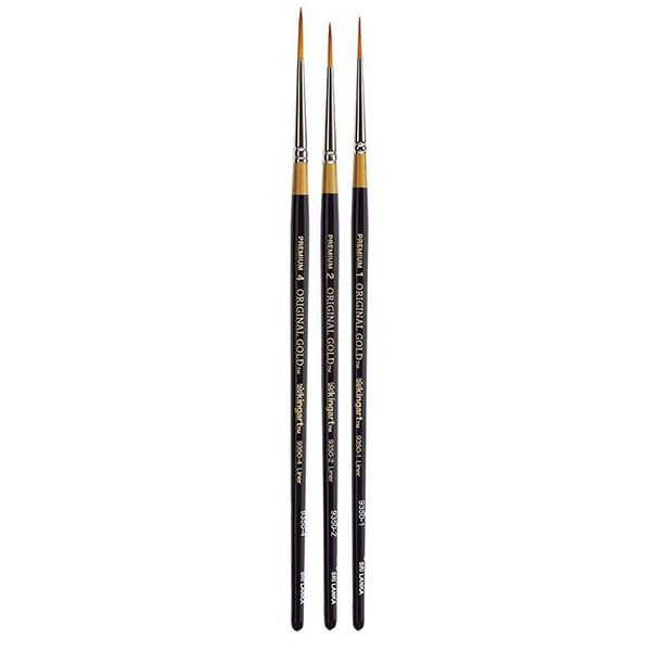 Kingart Original Gold 9350 Series, Liner en Taklon doré 3 pièces
