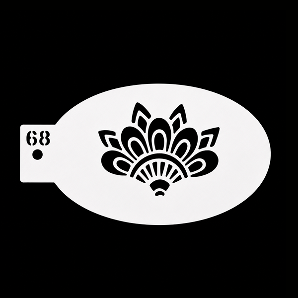 Pochoir fleur de lotus