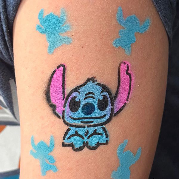 Stitch Tattoo Pochoir de peinture sur visage