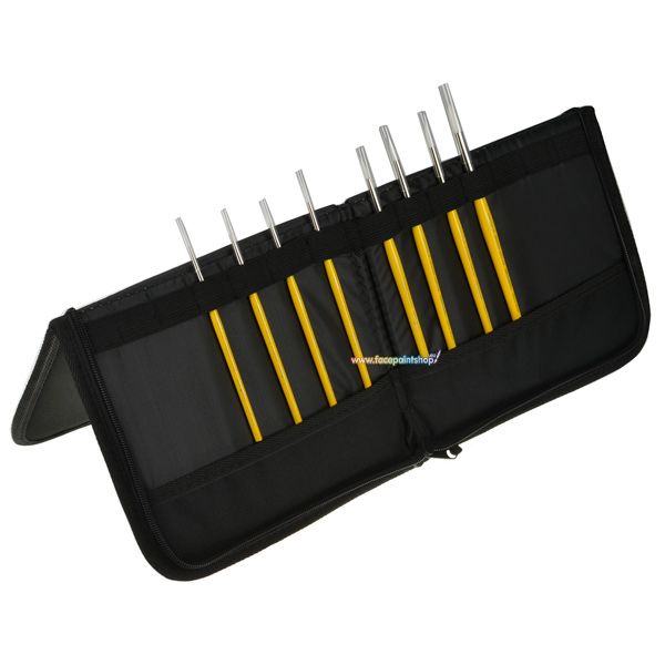 Kingart White Nylon Complete Brushes Set (Jeu de brosses complet en nylon blanc) 