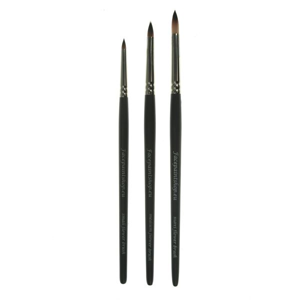 Facepaintshop Set de pinceaux à fleurs 3pc