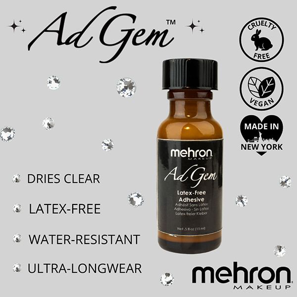 Mehron Adgem - Adhésif sans latex 15ml