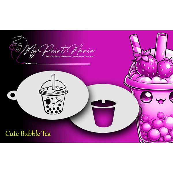 Pochoir de peinture pour le visage Bubble Tea mignon