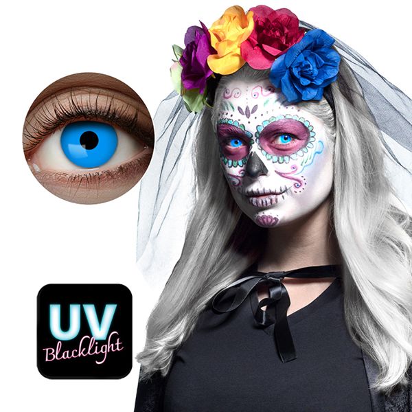 Lentilles bleues Uv Flash