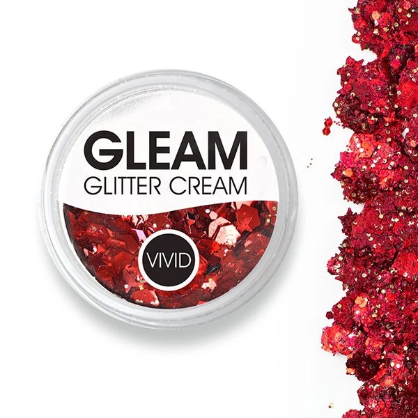 Vivid Gleam Chunky Glitter Cream Cardinal