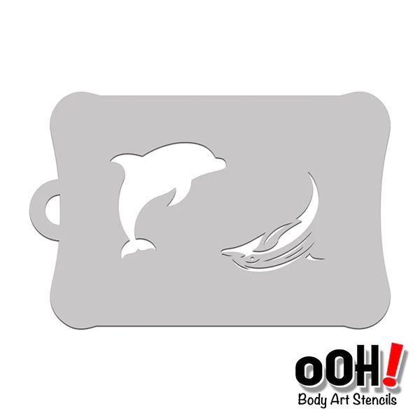 pochoir de dauphin oOh Bodyart
