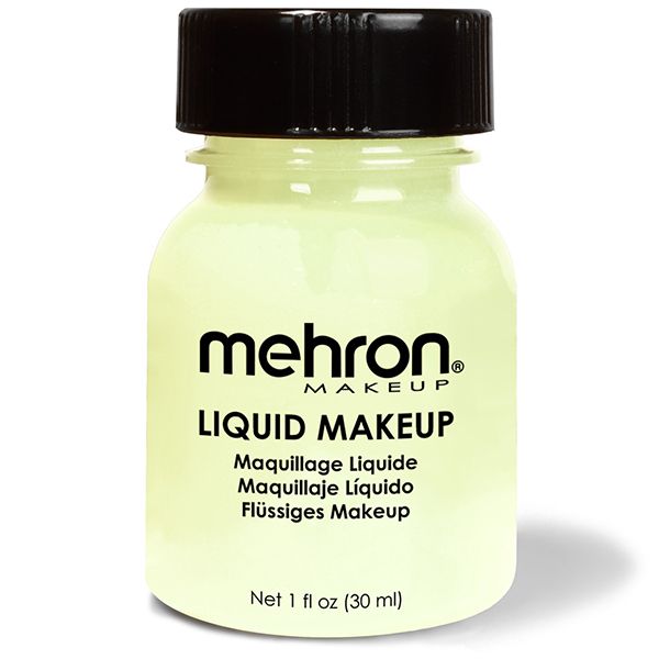 Peinture liquide pour le visage de Mehron, phosphorescente dans l'obscurité
