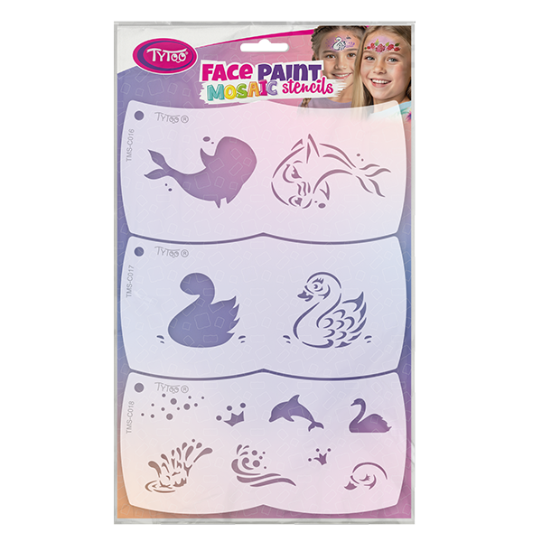 Peintures de visagepochoir Cygne, Dauphin