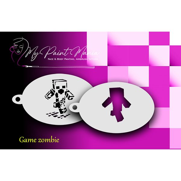 Peinture faciale Pochoir Minecraft Zombie