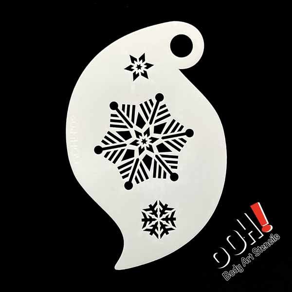 oOh Body Art Pochoir tempête flocon de neige R08