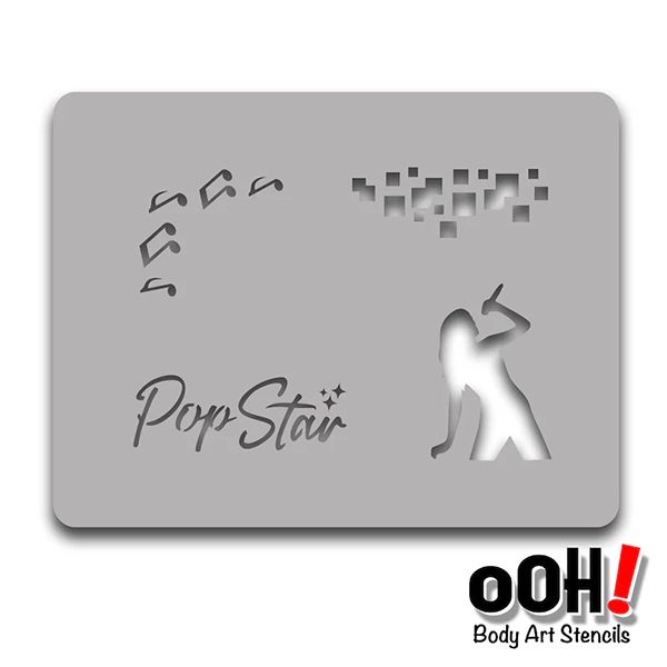 oOh Bodyart Pochoir Pop Star