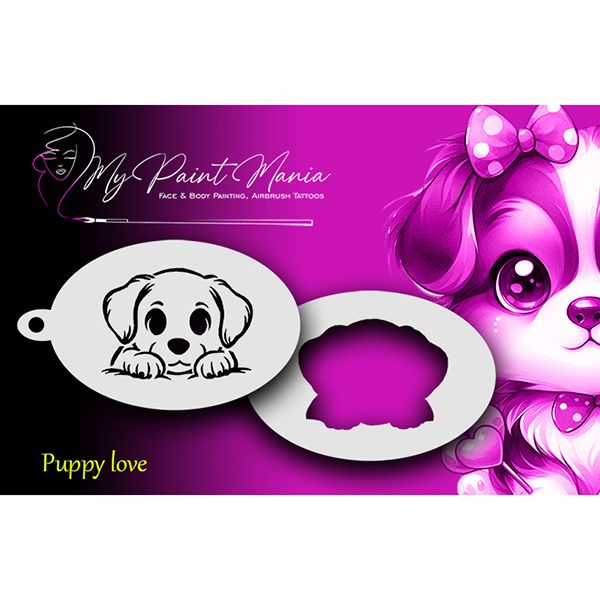 Pochoir de peinture pour le visage Puppy Love