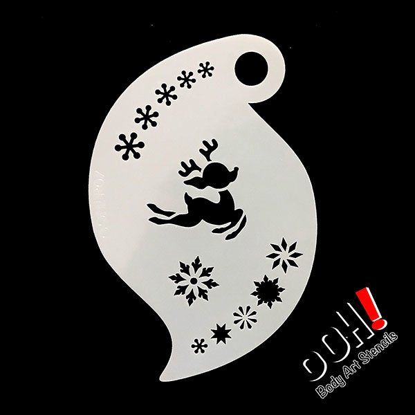 oOh Body Art Pochoir tempête bébé renne R07