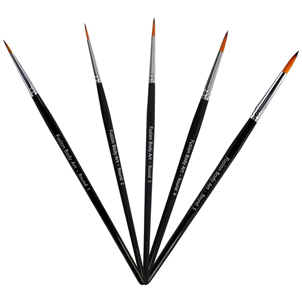 Fusion Body Art - Pinceau de peinture pour le visage - SET OF 5 Round